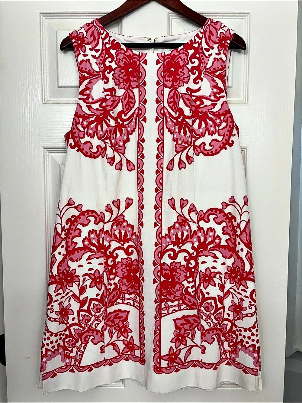 Lilly Pulitzer Floral Mini Dress White & Red & Pink Like New Romper